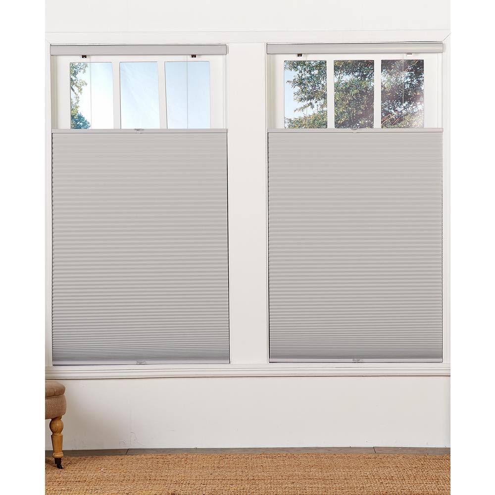 Perfect Lift Window Treatment Cut-to-Width Sterling Gray 1.5in. Cordless Blackout Top Down Bottom Up Cellular Shade - 66.5in. W  YOV3_L7SBJ06