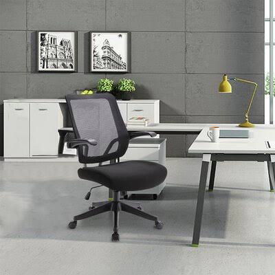 Ergonomic Mesh Task Chair Inbox Zero Upholstery Color: Black, Frame Color: Black AZR7_S6UQQ33