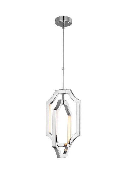 1 Light Modern Polished Nickel Pendant 116680 GQD0_D6CKQ08