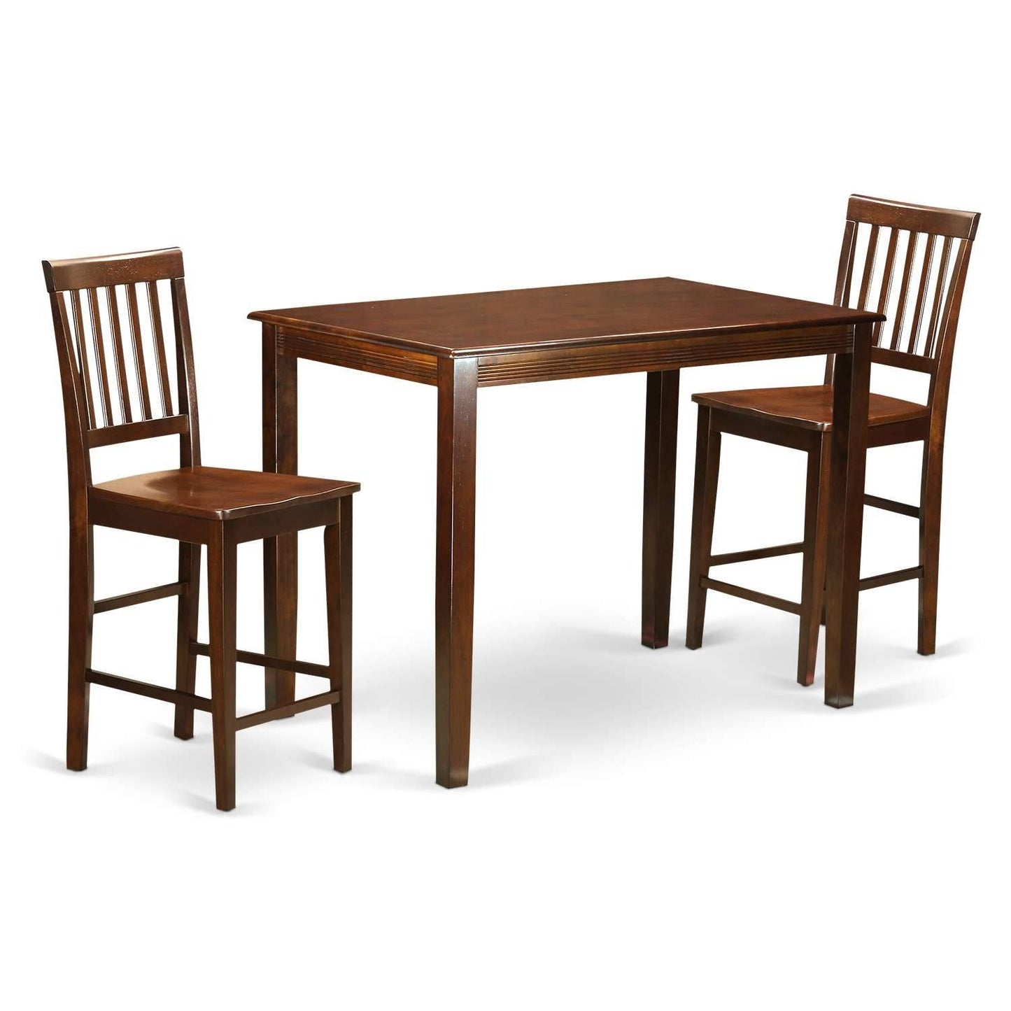 East West Furniture 3 PC Counter Height Table and Chair Set - High Table and 2 Counter Height Chairs. CXU3_B3TQY54