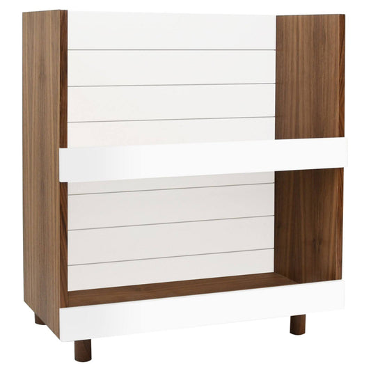 Nico  Yeye Minimo Kids Bookcase Walnut White EZT8_X8OCT19