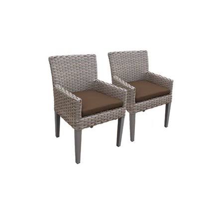 Rockport Patio Dining Chair with Cushion Sol 72 Outdoor Cushion Color: Cocoa HVG9_L7FEG08