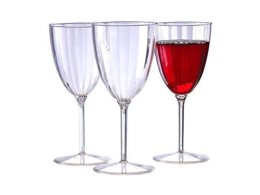 Classic Stemware Plastic Disposable Goblets | Reusable Wine Cups | for Upscale Wedding and Dining | Includes 72 Clear Glass Cups LYM5_Q9MXS75