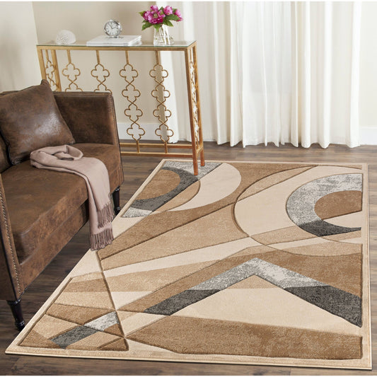 Carson Carrington Ubbarp Living Room Bedroom Soft Area Rug - 8& x 10& - 206 Beige HFN7_U9PGB50