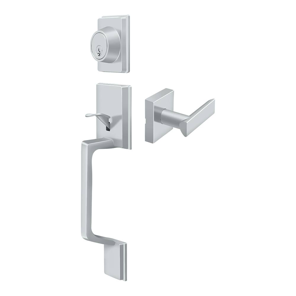 Deltana PRHHLU26 Highgate Handleset with Zinc Livingston Lever Entry, Polished Chrome XNH5_L1APX78