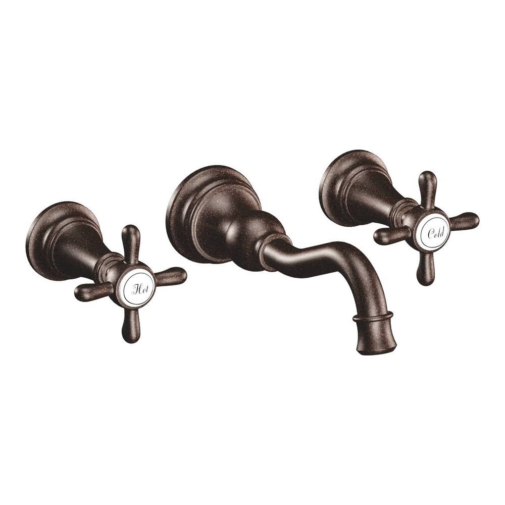 MOEN TS42112ORB Weymouth Wall Mount High-Arc Bathroom Faucet, Oil Rubbed Bronze VCK1_V0IUE03