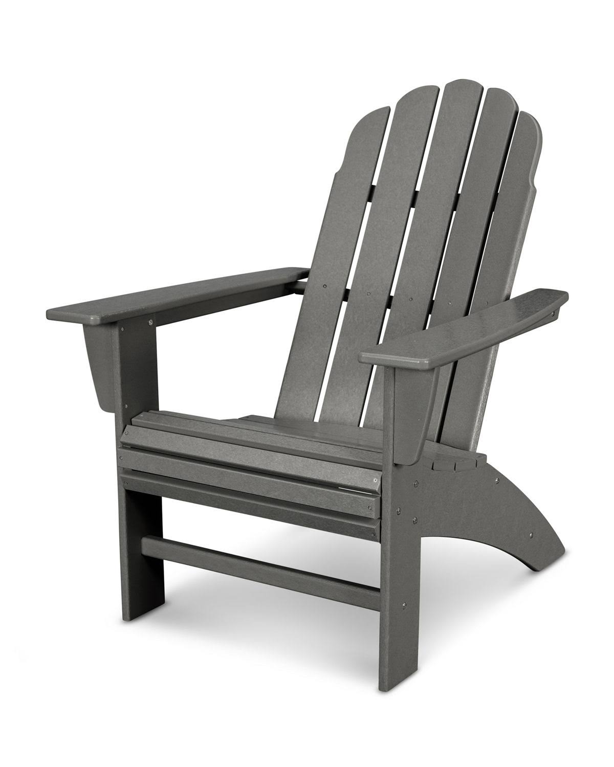 All Weather Traditional Adirondack Chair, Gray, Grey AOD1_Y1KCD84