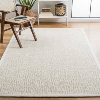 Woodrow Handmade Flatweave Jute/Sisal/Wool Ivory Area Rug Highland Dunes Rug Size: Rectangle 5 x 8 BUL2_M8MVX87